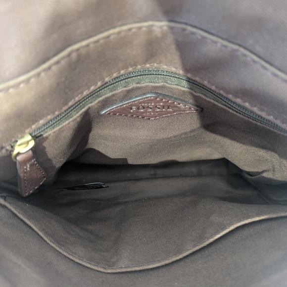 Fossil Preston Mini Backpack Brown Pebbled Leather Gold Hardware - Picture 6 of 14